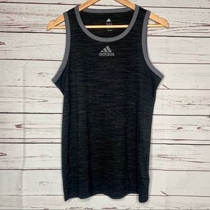 Adidas | Muscle Tank | Heather Black and Grey